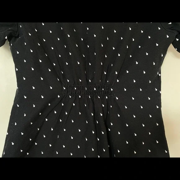 Sanrio Hello Kitty Women’s Black Polka Dot Pockets 100% Cotton Top Blouse XS - Picture 5 of 7